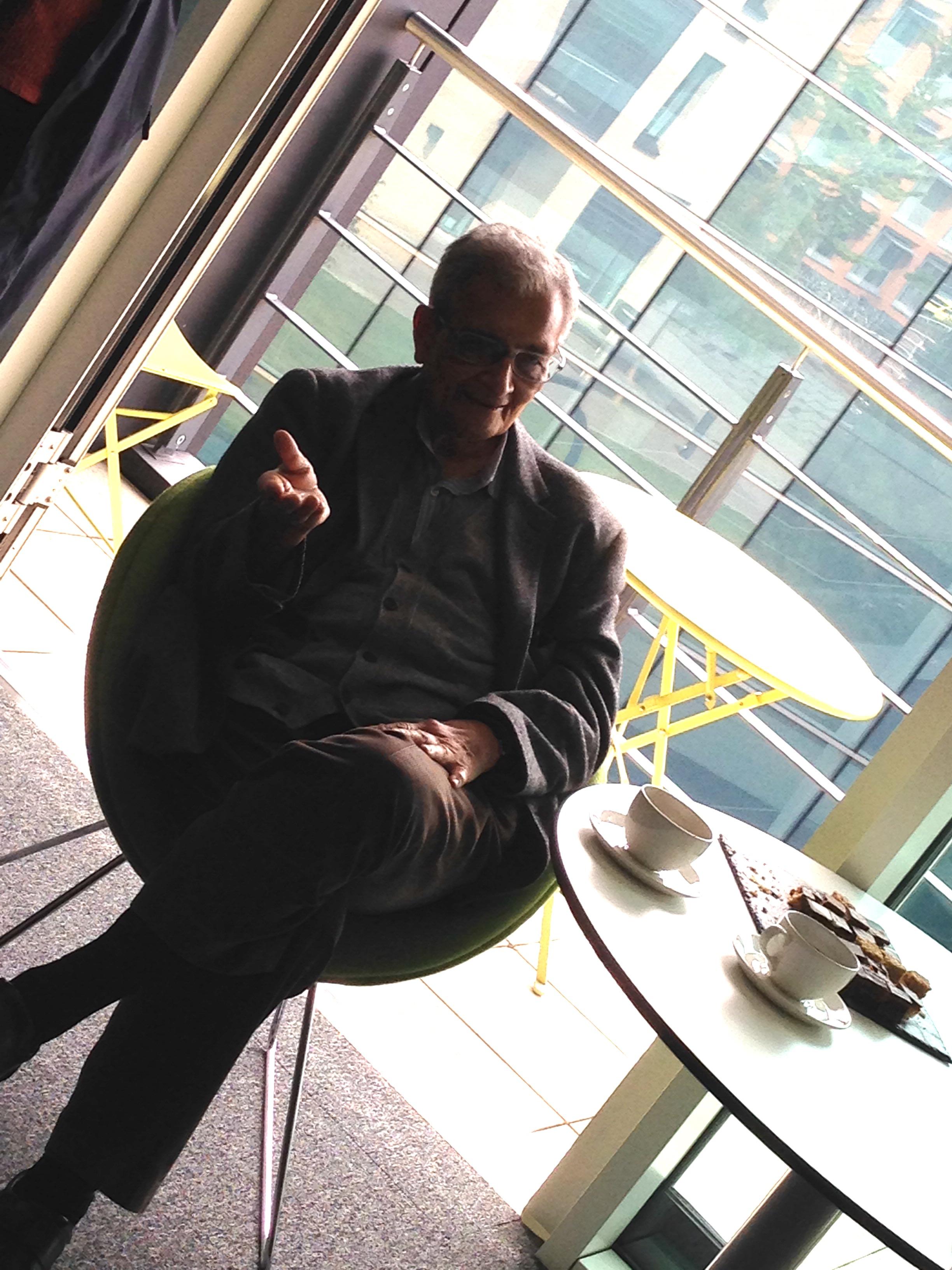 The students and staff at The Centre of Development Studies had the pleasure of having coffee and a chat with Nobel Prize winner Amartya Sen when he visited the Centre in May 2015